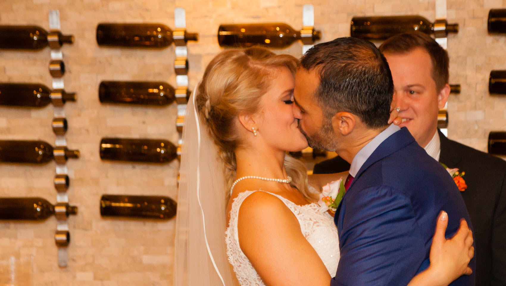 Monaco Denver Hotel Real Wedding Kiss