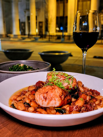 Dish + wine