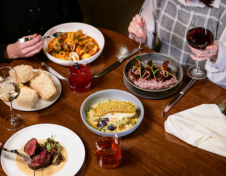 meal with friends at panzano denver